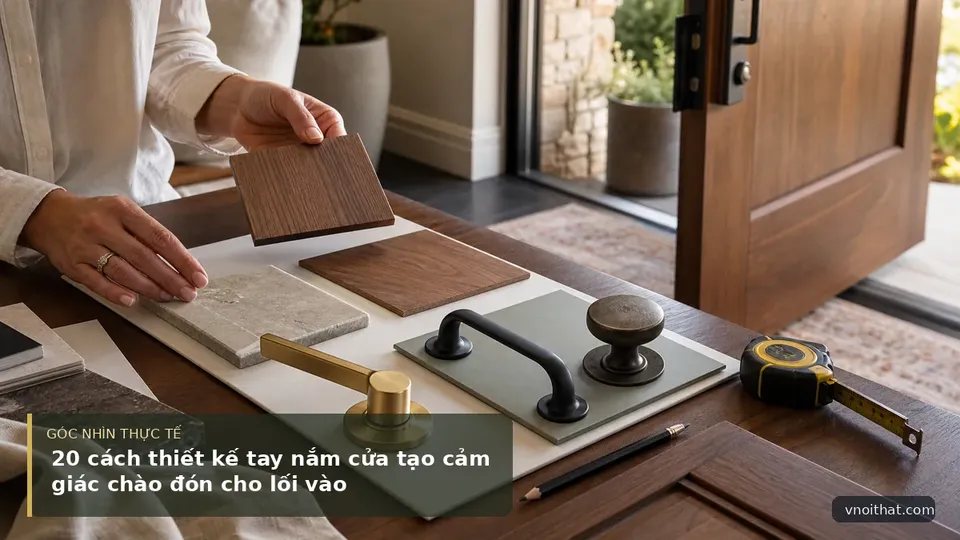 20 cách thiết kế tay nắm cửa tạo cảm giác chào đón cho lối vào — hình minh họa nội thất