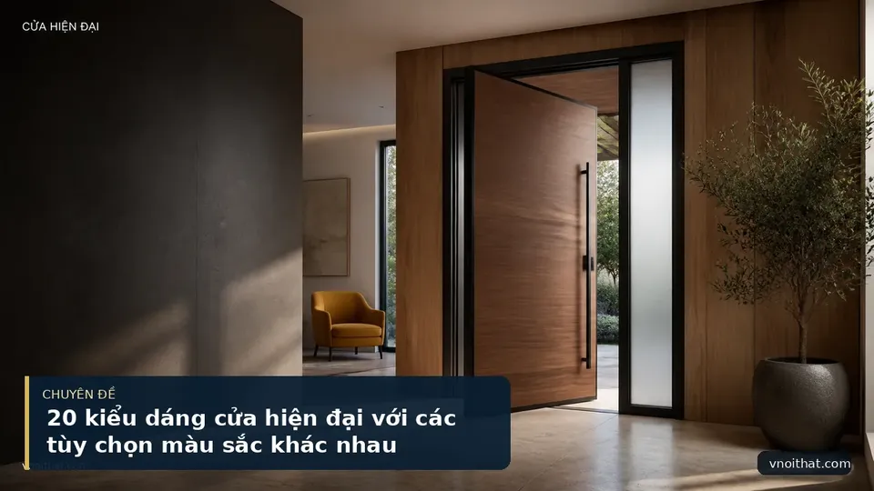 20 kiểu dáng cửa hiện đại với các tùy chọn màu sắc khác nhau
