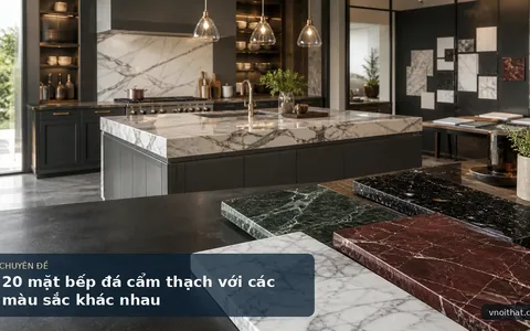 20 mặt bếp đá cẩm thạch với các màu sắc khác nhau