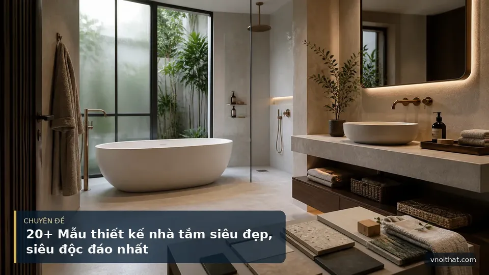 20+ Mẫu thiết kế nhà tắm siêu đẹp, siêu độc đáo nhất