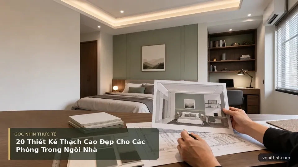 20 Thiết Kế Thạch Cao Đẹp Cho Các Phòng Trong Ngôi Nhà — hình minh họa nội thất