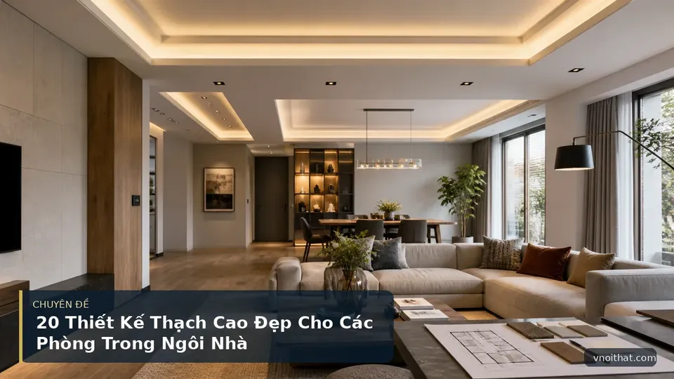 20 Thiết Kế Thạch Cao Đẹp Cho Các Phòng Trong Ngôi Nhà