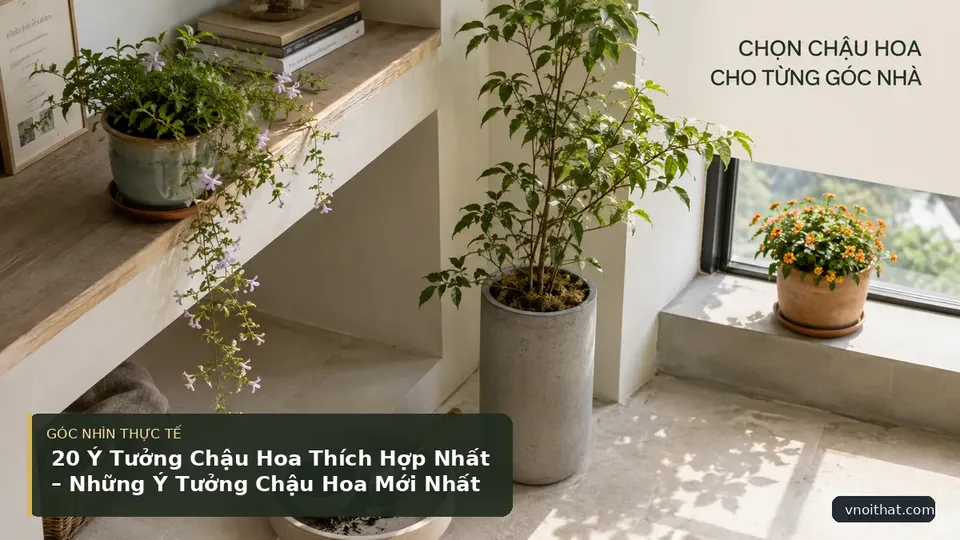 Chi tiết minh họa nội thất trong bài 20 Ý Tưởng Chậu Hoa Thích Hợp Nhất – Những Ý Tưởng Chậu Hoa Mới Nhất