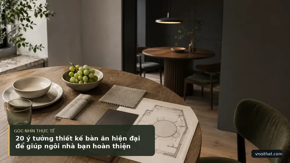 Chi tiết minh họa nội thất trong bài 20 ý tưởng thiết kế bàn ăn hiện đại để giúp ngôi nhà bạn hoàn thiện