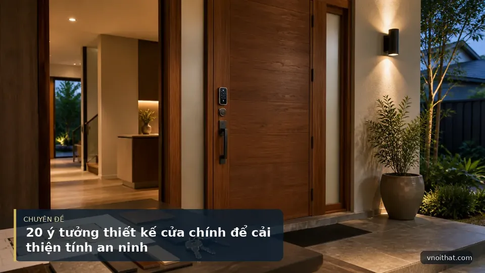 20 ý tưởng thiết kế cửa chính để cải thiện tính an ninh