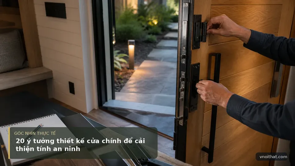 20 ý tưởng thiết kế cửa chính để cải thiện tính an ninh — hình minh họa nội thất