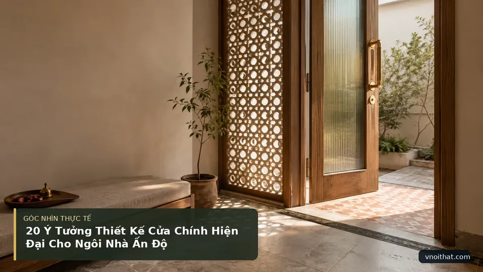 Chi tiết minh họa nội thất trong bài 20 Ý Tưởng Thiết Kế Cửa Chính Hiện Đại Cho Ngôi Nhà Ấn Độ
