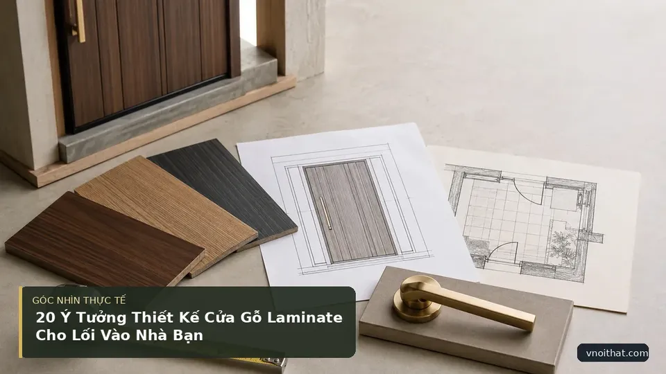 Chi tiết minh họa nội thất trong bài 20 Ý Tưởng Thiết Kế Cửa Gỗ Laminate Cho Lối Vào Nhà Bạn