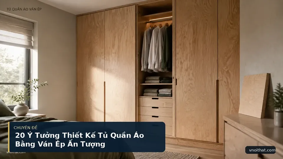 20 Ý Tưởng Thiết Kế Tủ Quần Áo Bằng Ván Ép Ấn Tượng