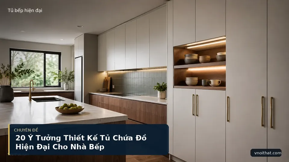 20 Ý Tưởng Thiết Kế Tủ Chứa Đồ Hiện Đại Cho Nhà Bếp