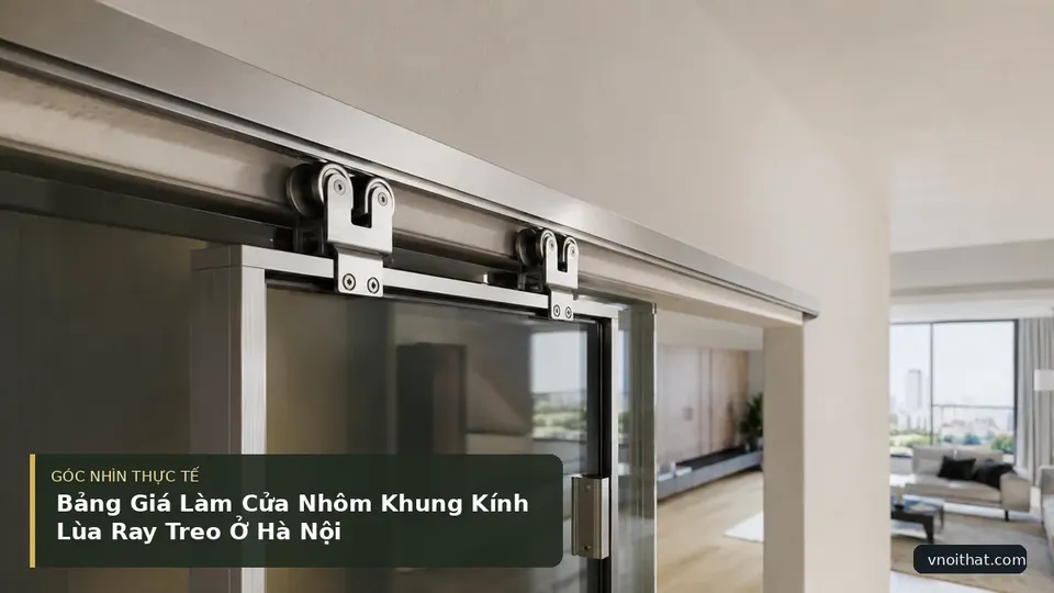 Chi tiết minh họa nội thất trong bài Bảng Giá Làm Cửa Nhôm Khung Kính Lùa Ray Treo Ở Hà Nội