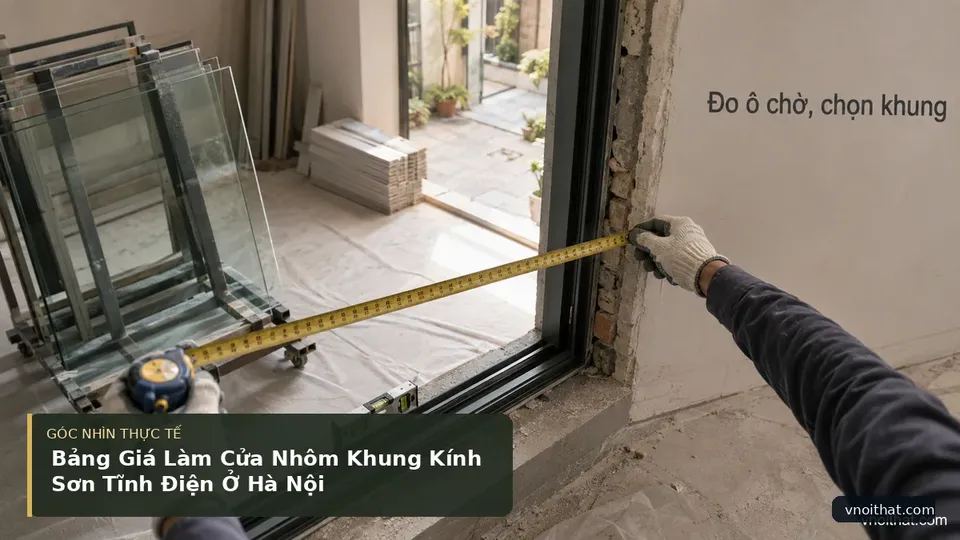 Chi tiết minh họa nội thất trong bài Bảng Giá Làm Cửa Nhôm Khung Kính Sơn Tĩnh Điện Ở Hà Nội