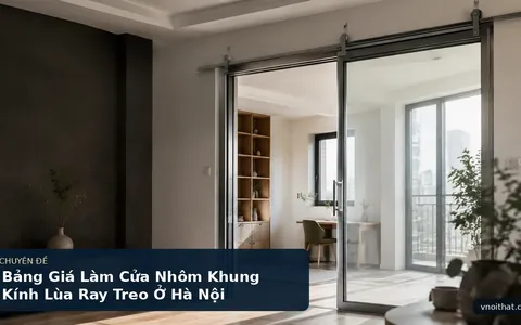 Bảng Giá Làm Cửa Nhôm Khung Kính Lùa Ray Treo Ở Hà Nội