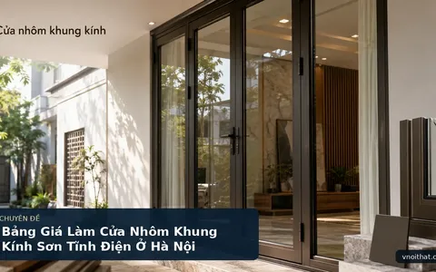 Bảng Giá Làm Cửa Nhôm Khung Kính Sơn Tĩnh Điện Ở Hà Nội