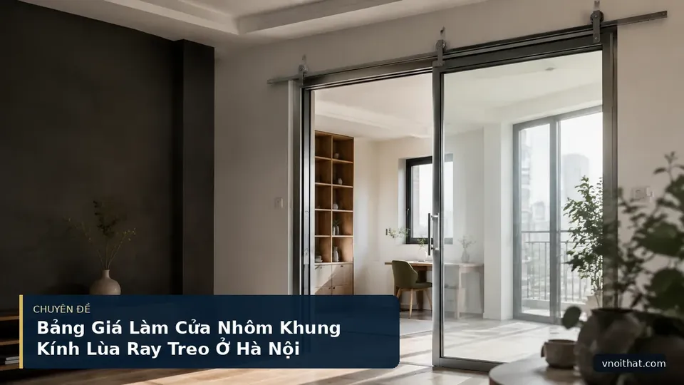 Bảng Giá Làm Cửa Nhôm Khung Kính Lùa Ray Treo Ở Hà Nội