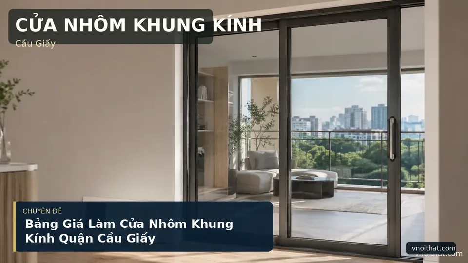 Bảng Giá Làm Cửa Nhôm Khung Kính Quận Cầu Giấy