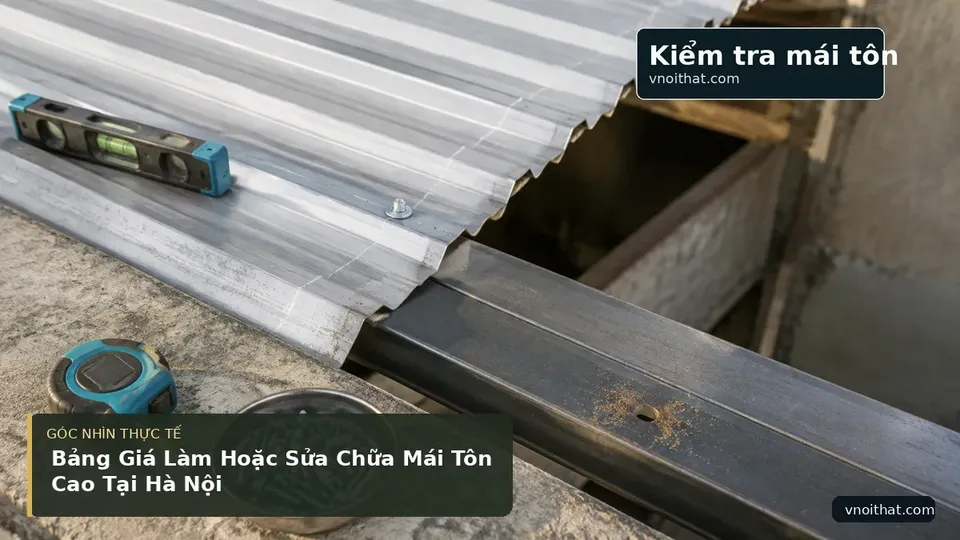 Chi tiết minh họa nội thất trong bài Bảng Giá Làm Hoặc Sửa Chữa Mái Tôn Cao Tại Hà Nội