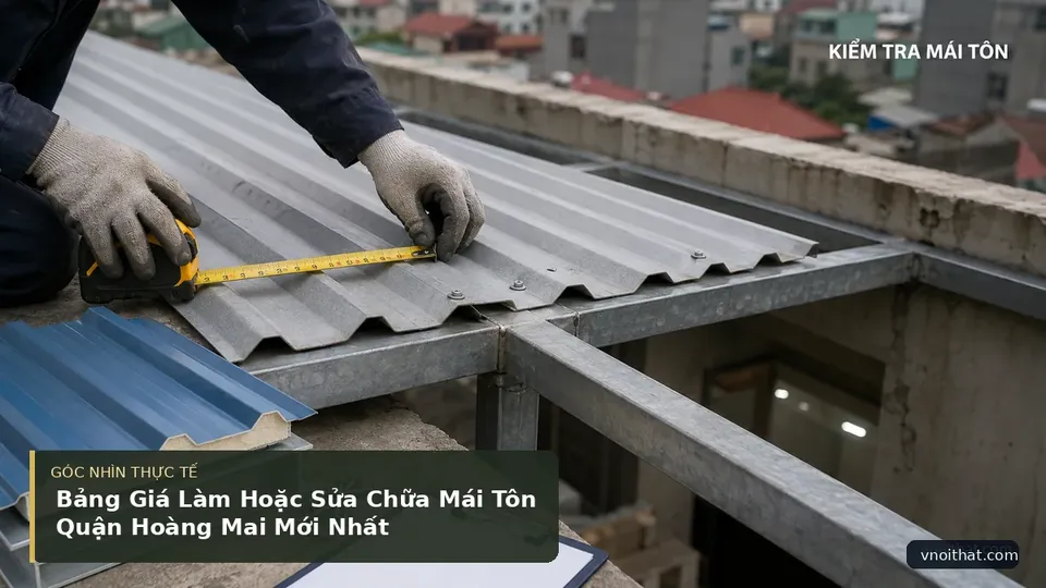 Chi tiết minh họa nội thất trong bài Bảng Giá Làm Hoặc Sửa Chữa Mái Tôn Quận Hoàng Mai Mới Nhất