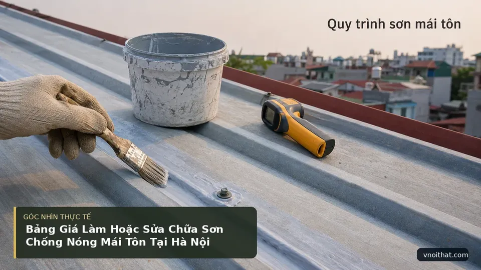 Chi tiết minh họa nội thất trong bài Bảng Giá Làm Hoặc Sửa Chữa Sơn Chống Nóng Mái Tôn Tại Hà Nội