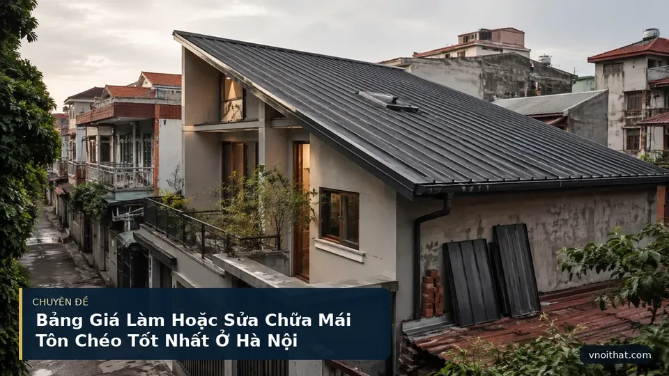 Bảng Giá Làm Hoặc Sửa Chữa Mái Tôn Chéo Tốt Nhất Ở Hà Nội