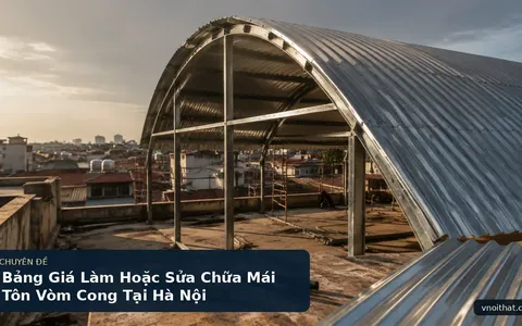 Bảng Giá Làm Hoặc Sửa Chữa Mái Tôn Vòm Cong Tại Hà Nội