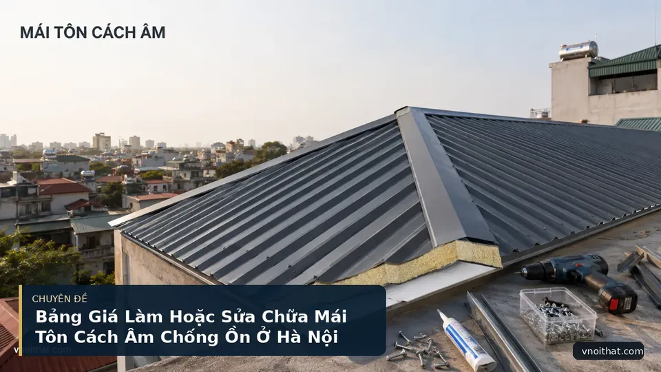 Bảng Giá Làm Hoặc Sửa Chữa Mái Tôn Cách Âm Chống Ồn Ở Hà Nội