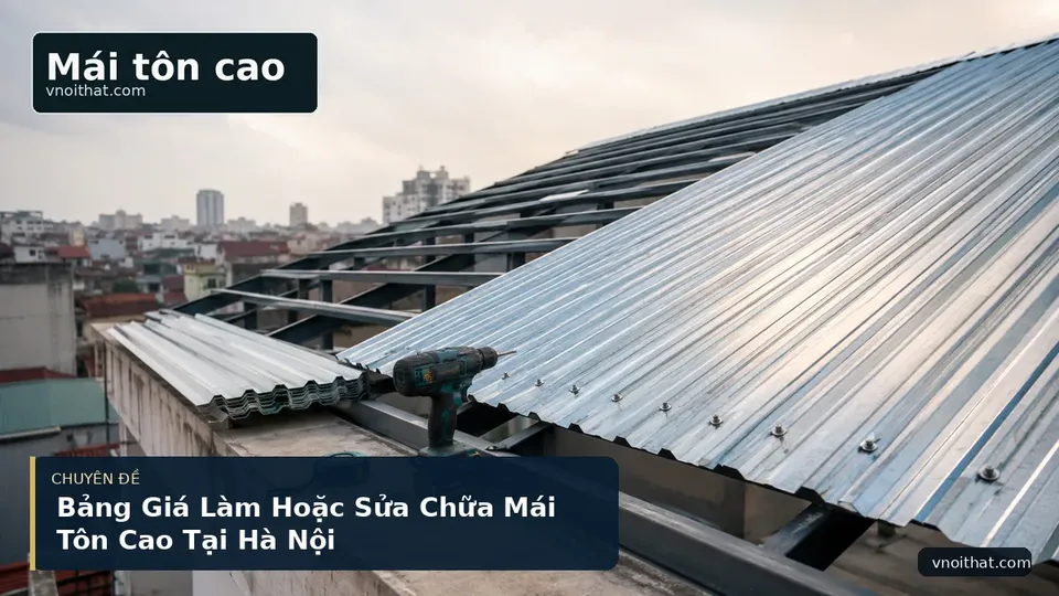 Bảng Giá Làm Hoặc Sửa Chữa Mái Tôn Cao Tại Hà Nội