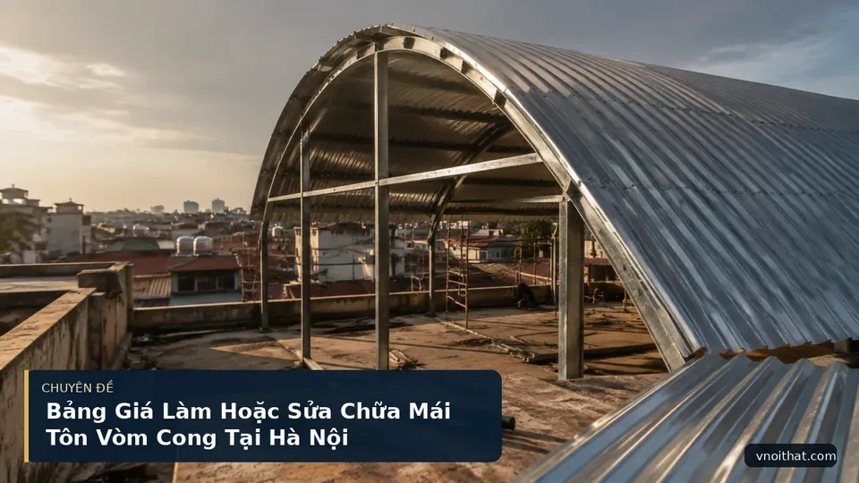 Bảng Giá Làm Hoặc Sửa Chữa Mái Tôn Vòm Cong Tại Hà Nội