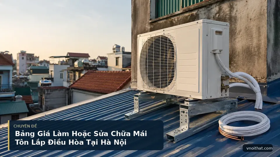 Bảng Giá Làm Hoặc Sửa Chữa Mái Tôn Lắp Điều Hòa Tại Hà Nội