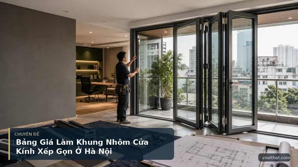 Bảng Giá Làm Khung Nhôm Cửa Kính Xếp Gọn Ở Hà Nội