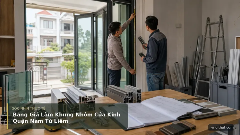 Bảng Giá Làm Khung Nhôm Cửa Kính Quận Nam Từ Liêm — hình minh họa nội thất