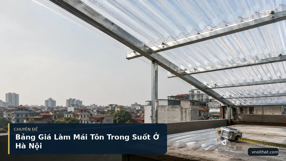 Bảng Giá Làm Mái Tôn Trong Suốt Ở Hà Nội