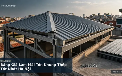 Bảng Giá Làm Mái Tôn Khung Thép Tốt Nhất Hà Nội