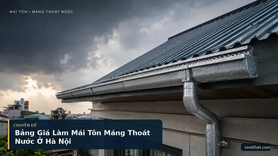 Bảng Giá Làm Mái Tôn Máng Thoát Nước Ở Hà Nội
