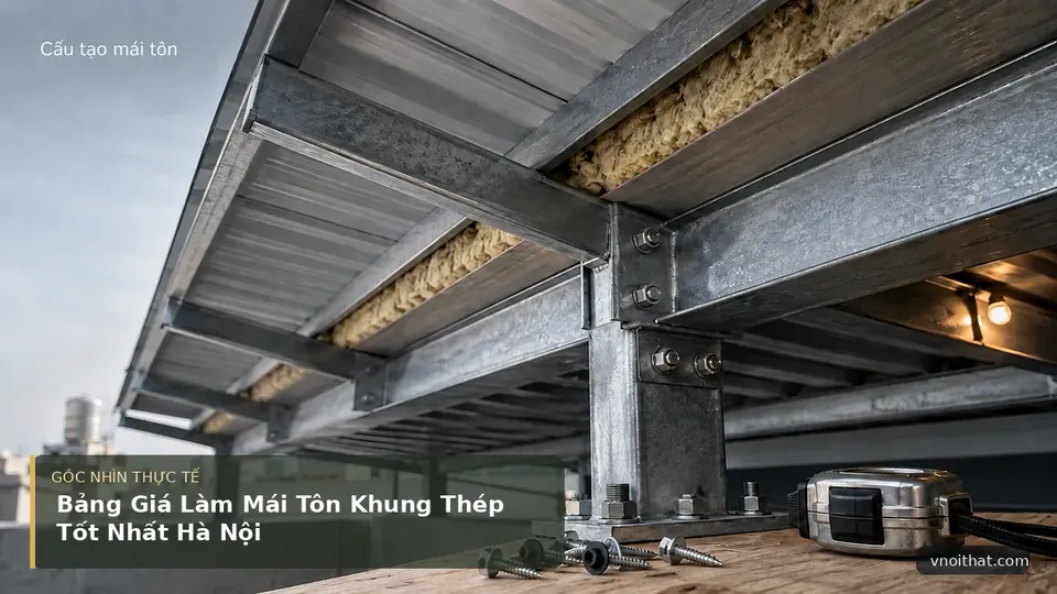 Chi tiết minh họa nội thất trong bài Bảng Giá Làm Mái Tôn Khung Thép Tốt Nhất Hà Nội