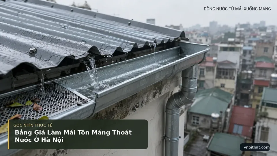 Chi tiết minh họa nội thất trong bài Bảng Giá Làm Mái Tôn Máng Thoát Nước Ở Hà Nội