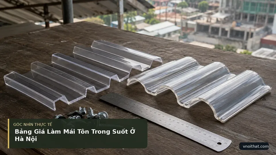 Chi tiết minh họa nội thất trong bài Bảng Giá Làm Mái Tôn Trong Suốt Ở Hà Nội