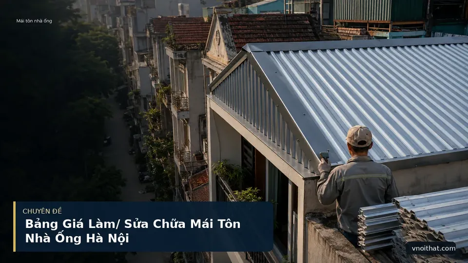 Bảng Giá Làm/ Sửa Chữa Mái Tôn Nhà Ống Hà Nội