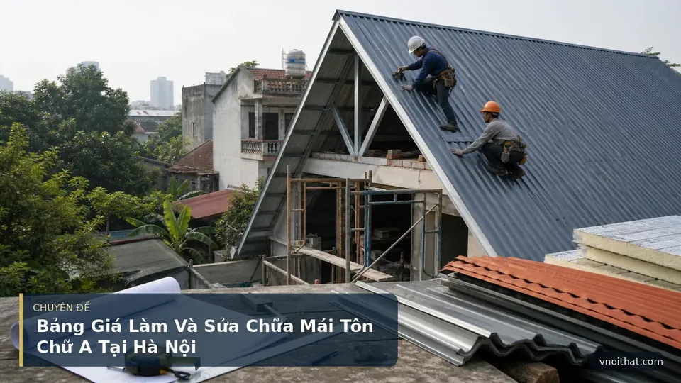 Bảng Giá Làm Và Sửa Chữa Mái Tôn Chữ A Tại Hà Nội