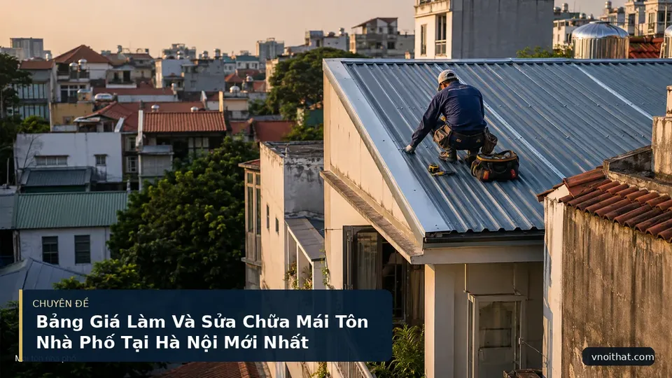 Bảng Giá Làm Và Sửa Chữa Mái Tôn Nhà Phố Tại Hà Nội Mới Nhất