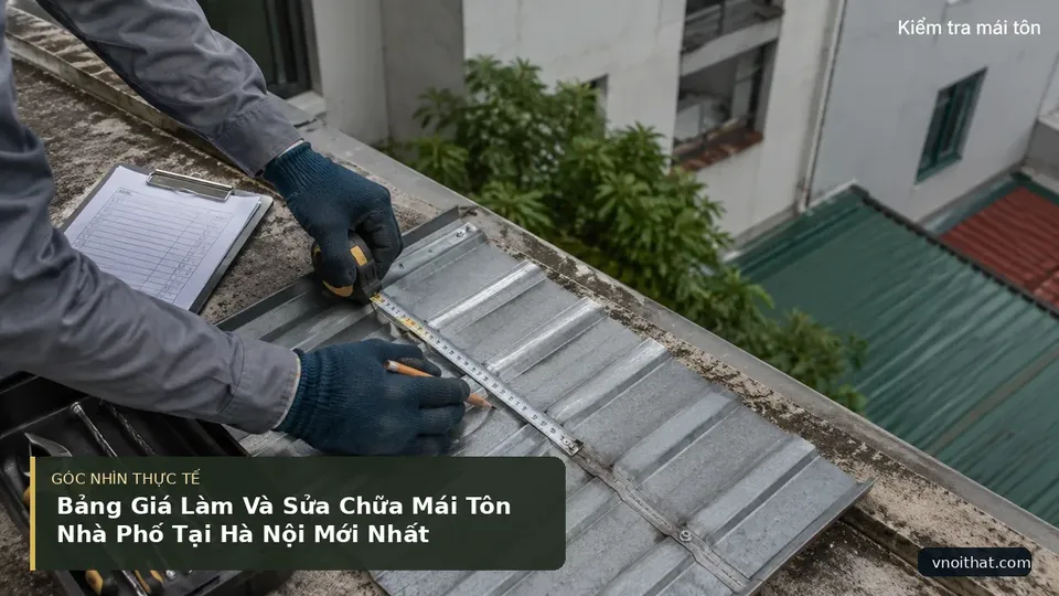 Chi tiết minh họa nội thất trong bài Bảng Giá Làm Và Sửa Chữa Mái Tôn Nhà Phố Tại Hà Nội Mới Nhất