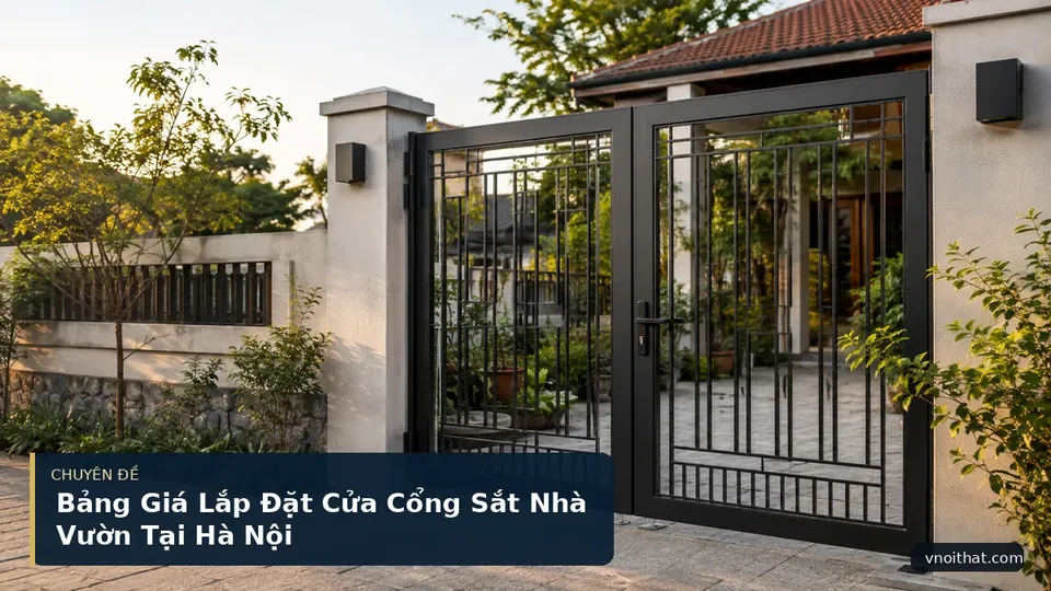 Bảng Giá Lắp Đặt Cửa Cổng Sắt Nhà Vườn Tại Hà Nội
