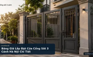 Bảng Giá Lắp Đặt Cửa Cổng Sắt 3 Cánh Hà Nội Chi Tiết