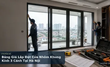Bảng Giá Lắp Đặt Cửa Nhôm Khung Kính 3 Cánh Tại Hà Nội