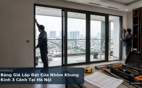 Bảng Giá Lắp Đặt Cửa Nhôm Khung Kính 3 Cánh Tại Hà Nội