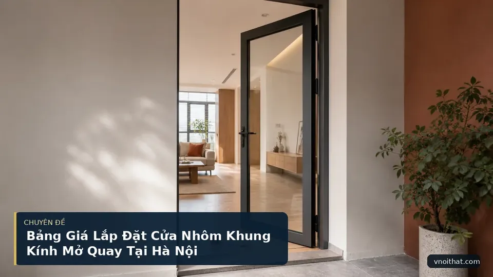 Bảng Giá Lắp Đặt Cửa Nhôm Khung Kính Mở Quay Tại Hà Nội