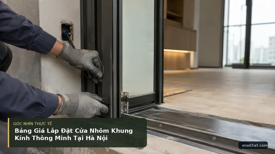 Chi tiết minh họa nội thất trong bài Bảng Giá Lắp Đặt Cửa Nhôm Khung Kính Thông Minh Tại Hà Nội