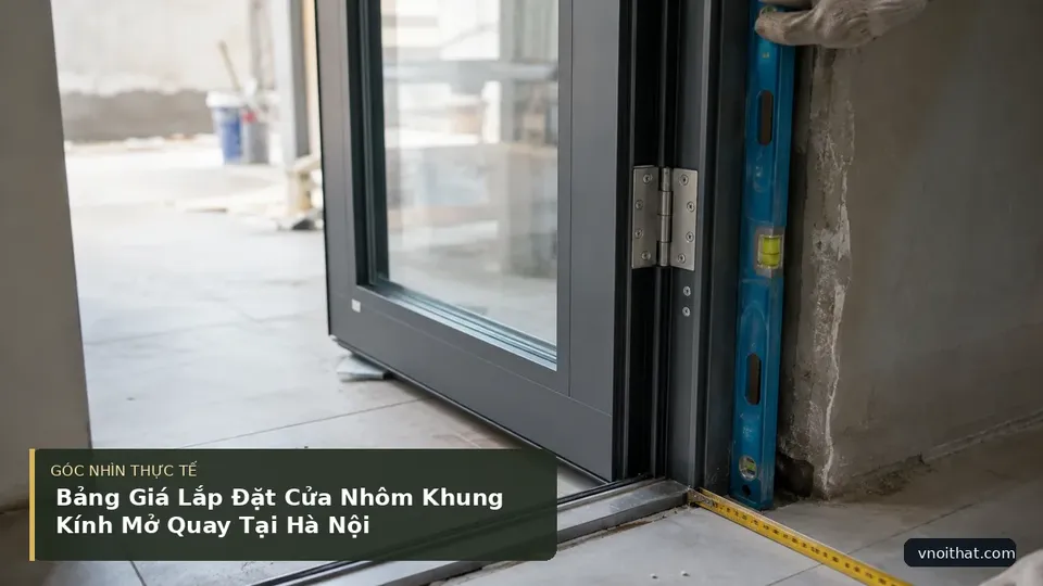 Chi tiết minh họa nội thất trong bài Bảng Giá Lắp Đặt Cửa Nhôm Khung Kính Mở Quay Tại Hà Nội