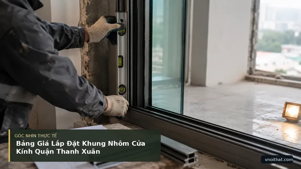 Chi tiết minh họa nội thất trong bài Bảng Giá Lắp Đặt Khung Nhôm Cửa Kính Quận Thanh Xuân