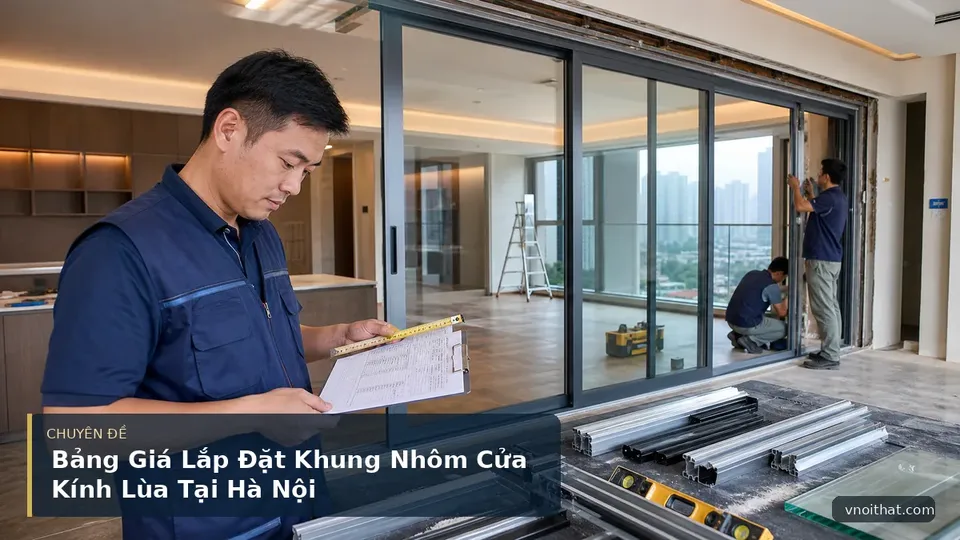 Bảng Giá Lắp Đặt Khung Nhôm Cửa Kính Lùa Tại Hà Nội
